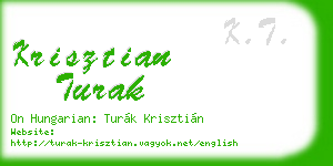 krisztian turak business card
